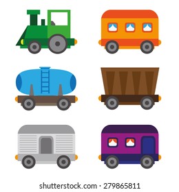 Railway transport vector illustration