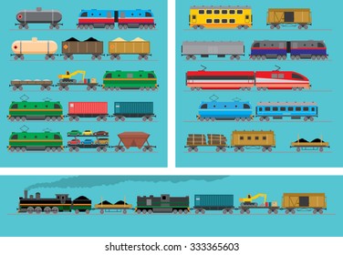 railway transport wagons and locomotives