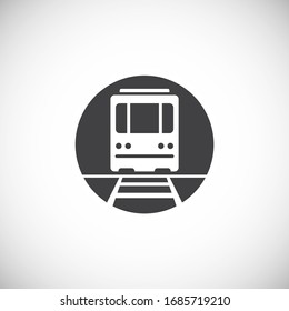 Railway transportation related icon on background for graphic and web design. Creative illustration concept symbol for web or mobile app.