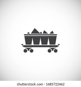 Railway transportation related icon on background for graphic and web design. Creative illustration concept symbol for web or mobile app.