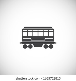Railway transportation related icon on background for graphic and web design. Creative illustration concept symbol for web or mobile app.
