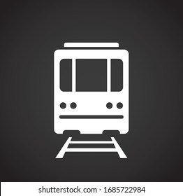 Railway transportation related icon on background for graphic and web design. Creative illustration concept symbol for web or mobile app.