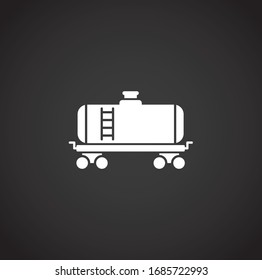 Railway transportation related icon on background for graphic and web design. Creative illustration concept symbol for web or mobile app.