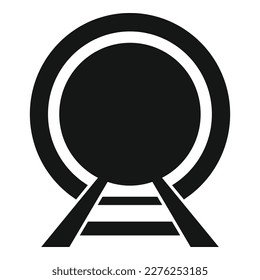 Icono del túnel ferroviario simple vector. Metro. Detener el transporte