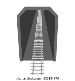 Railway tunnel icon.  Vector illustration on a white background.
