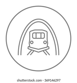 Railway tunnel line icon.