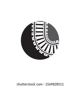 railway vector icon design template illustration