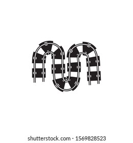 railway vector icon design template illustration