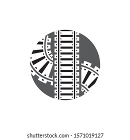 railway vector icon design template illustration