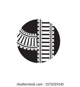 railway vector icon design template illustration