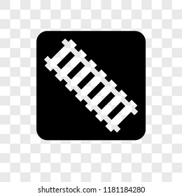 Railway vector icon isolated on transparent background, Railway logo concept