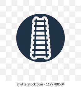 Railway vector icon isolated on transparent background, Railway transparency concept can be used web and mobile