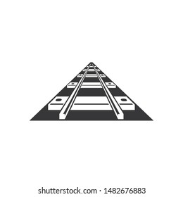 Railway vector icon in modern design style for web site and mobile app