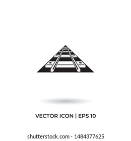 Railway vector icon in modern design style for web site and mobile app