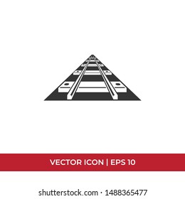 Railway vector icon in modern design style for web site and mobile app