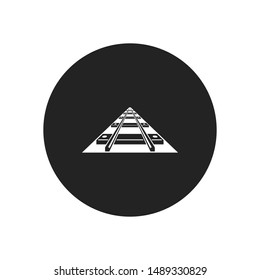 Railway vector icon in modern design style for web site and mobile app