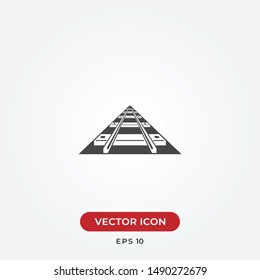 Railway vector icon in modern design style for web site and mobile app