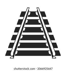 Railway vector icon.Black vector icon isolated on white background railway.