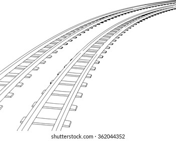 Railway vector illustration. 