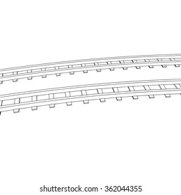 Railway vector illustration. 