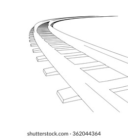 Railway vector illustration. 