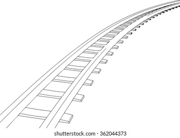 Railway vector illustration. 