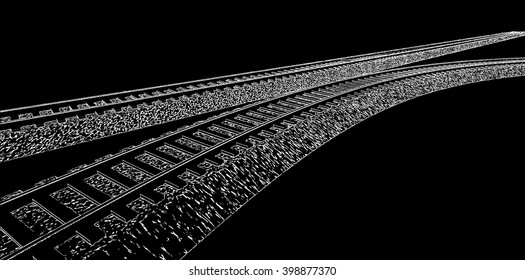 Railway vector illustration.
