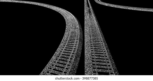 Railway vector illustration.