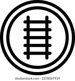 railway Vector illustration on a transparent background. Premium quality symmbols. Thin line vector icons for concept and graphic design.