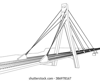 Railway vector illustration on white