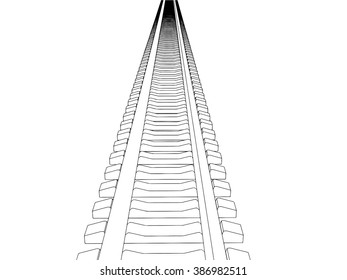 Railway vector illustration on white background 2