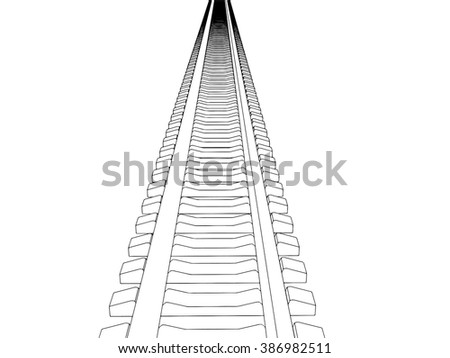 Railway vector illustration on white background 2