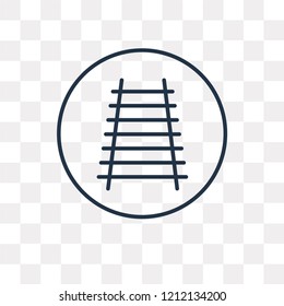 Railway vector outline icon isolated on transparent background, high quality linear Railway transparency concept can be used web and mobile