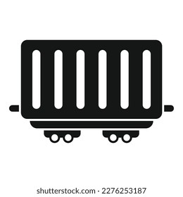 Railway wagon icon simple vector. Station train. Metro waiting