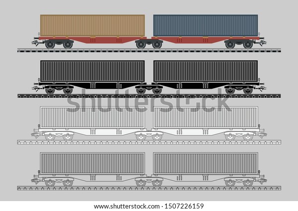 鉄道馬車のイラストは 絵文字 白黒 線 平面のイラストで表されます 鉄道のベクター画像が平らで 線のイラスト のベクター画像素材 ロイヤリティフリー