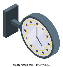 Railway watch icon. Isometric of Railway watch vector icon for web design isolated on white background