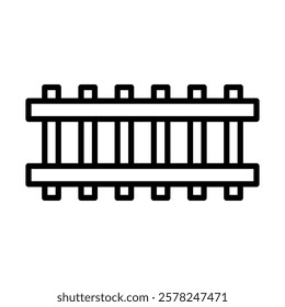 Railway Yard Vector Line Icon Design