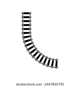 Railways icon vector. Rails illustration sign. Train symbol. Locomotive logo.