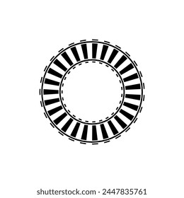 Railways icon vector. Rails illustration sign. Train symbol. Locomotive logo.