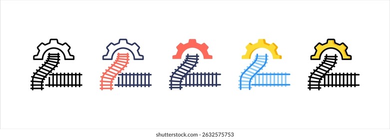 Railways Multi Style Icon Set