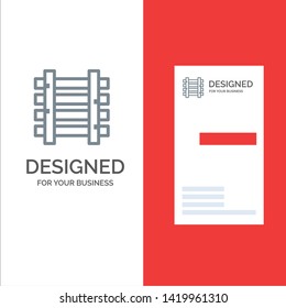 Railways, Station, Train, Transportation Grey Logo Design and Business Card Template
