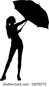 12,245 Silhouette umbrella woman Images, Stock Photos & Vectors ...