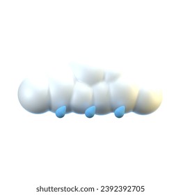 elemento de paquete de iconos de la ilustración 3D de lluvia