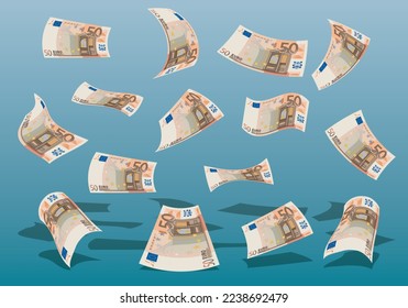 
Rain of 50 euro bills