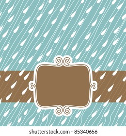 rain background with banner