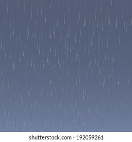 Rain as a background, vector illustration