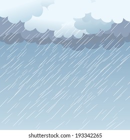 Rain as a background, vector illustration