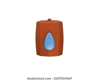 rain barrel icon 3d illustration render