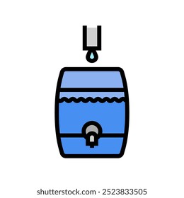 rain barrel water saving color icon vector. rain barrel water saving sign. isolated symbol illustration