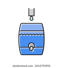 rain barrel water saving color icon vector. rain barrel water saving sign. isolated symbol illustration